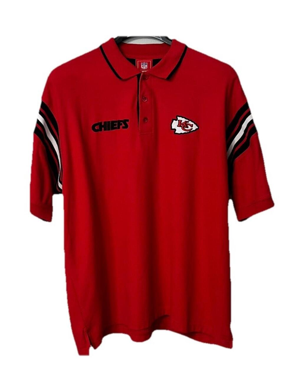 Kansas City Chiefs Men's Polo XXL Shirt Vintage 90s Y2K NFL  Red